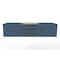 Castello Usa Alpine 60" Wall Mounted Blue Vanity Base with Gold Handles CB-MC-60BLU-GLD-VBO - alternate 1